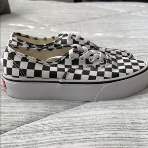 Checkered Platform Classic Vans